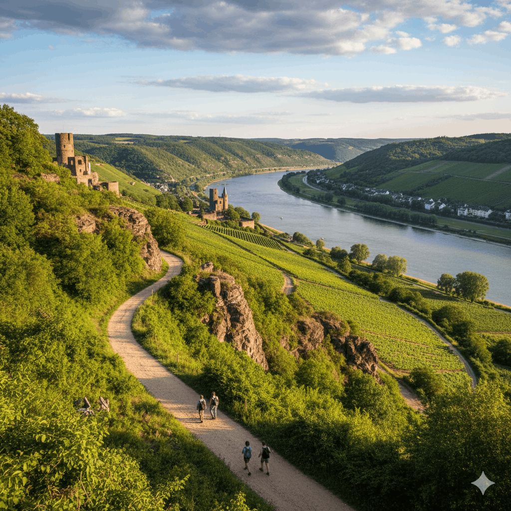 Rheinhöhenweg rechtsrheinisch – Überblick & Etappen
